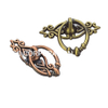 Accesorios de puerta de manija de muebles con manija de anillo de latón antiguo de aleación de zinc de 32 mm