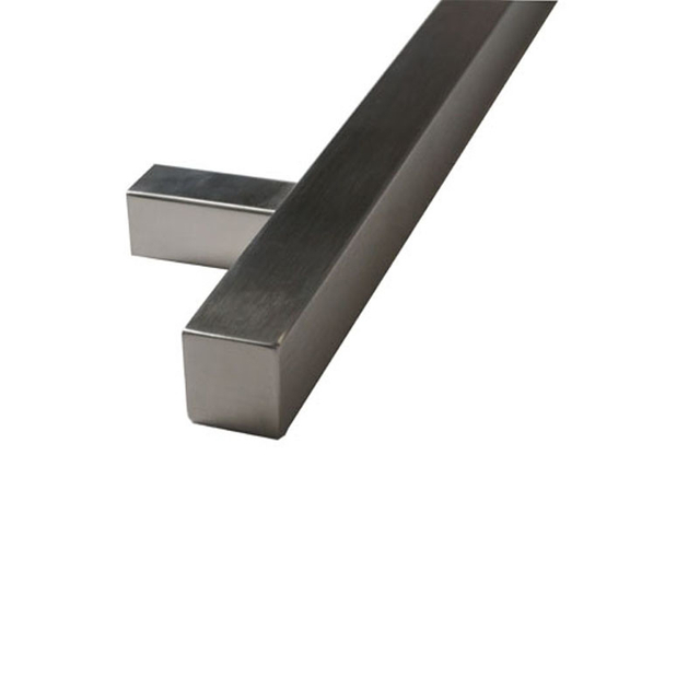 Accesorios de gabinete de hardware de muebles de manija de puerta de vidrio de acero inoxidable tubular cuadrado