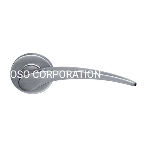 Manija de puerta de palanca plana cepillada de acero inoxidable 304, manija para muebles