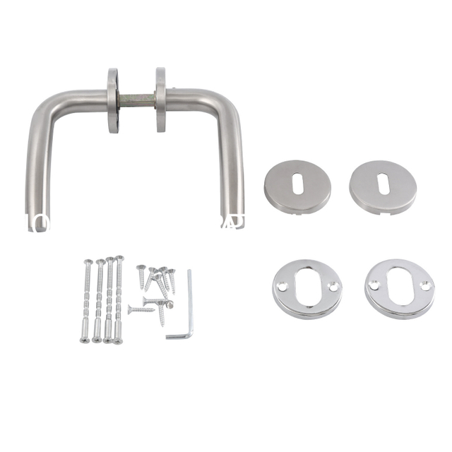 Tirador de palanca de tubo de acero inoxidable 304, accesorios para muebles para puerta de madera