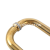 Tirador tubular de acero inoxidable 304 chapado en latón de herrajes para muebles para puerta de vidrio