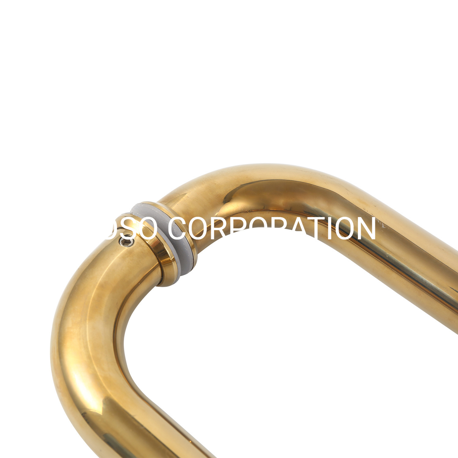 Tirador tubular de acero inoxidable 304 chapado en latón de herrajes para muebles para puerta de vidrio