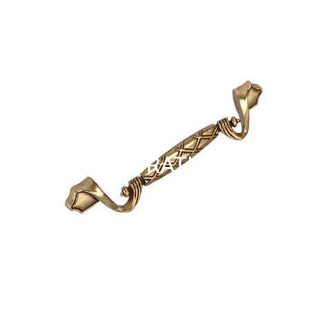 Manija del armario de la manija de los muebles de la aleación del cinc y cobre antiguo de la fuente de la fábrica