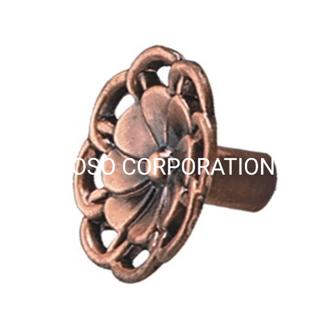 Perilla del armario de la perilla del gabinete de la manija de los muebles del estilo de la flor de la aleación del cinc de la moda