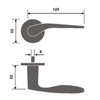 Manija de palanca de puerta de acero inoxidable 304, 125mm, suministro de fábrica, manija de cocina