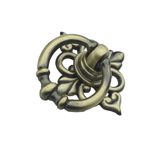 Manija clásica del pecho de la manija del anillo de los muebles de la aleación 35m m del cinc