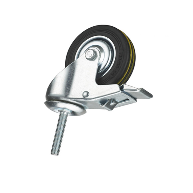 Suministro de fábrica de metal industrial con ruedas de plástico de 75 mm de diámetro y 85 mm